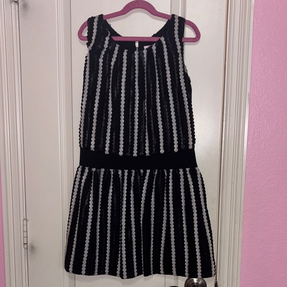Stylish Black and White Kids Dress - size 12